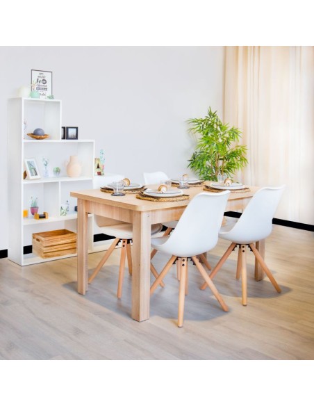 Estantería modular Mulk blanca brillo