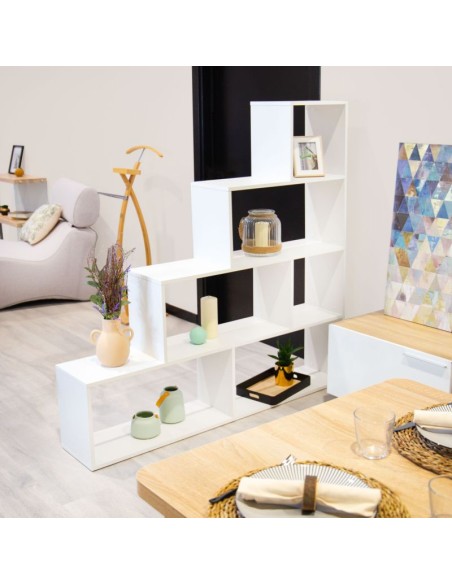 Estantería modular Mulk blanca brillo