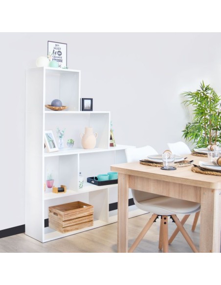 Estantería modular Mulk blanca brillo