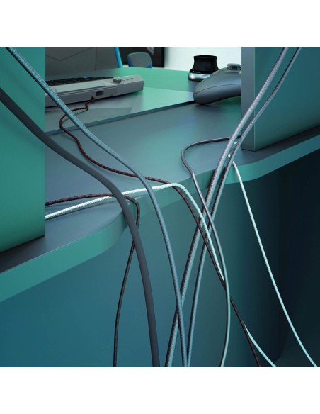 Mesa Gamer gris antracita 136x67x88 cm