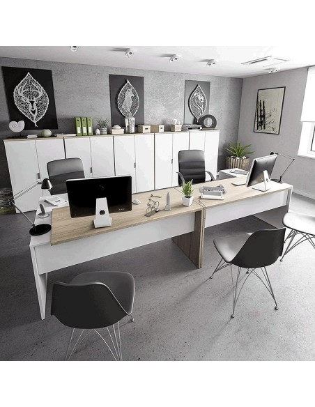 Mesa de escritorio Office Buc con cajonera reversible