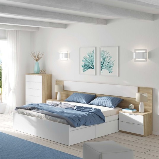 Cabezal Cama 150 cm con 2 Mesitas...