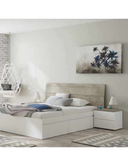Conjunto dormitorio Junior – Cabezal + 2 mesitas de 2 cajones