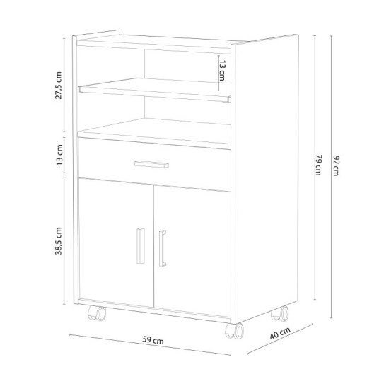 Mueble Cheff para microondas blanco...