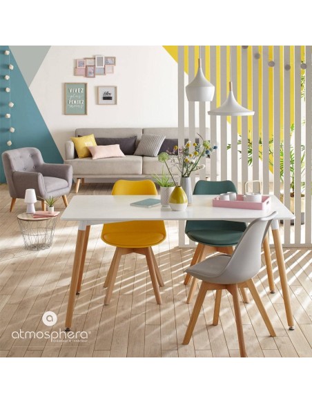 Silla nórdica Baya con decoración de comedor moderna