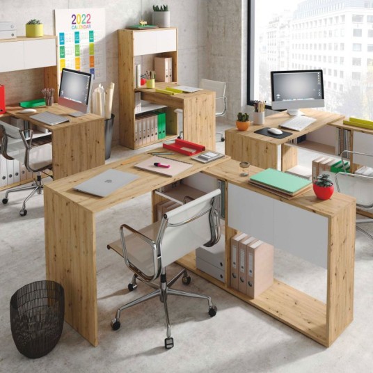 MESA ESCriTORIO CON ESTANTERIA DUO