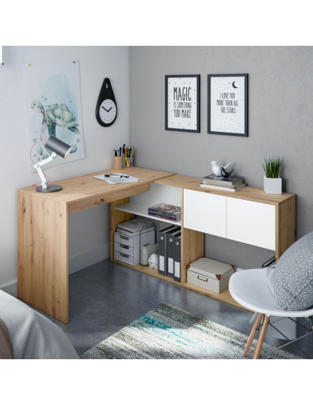 MESA ESCriTORIO CON ESTANTERIA DUO