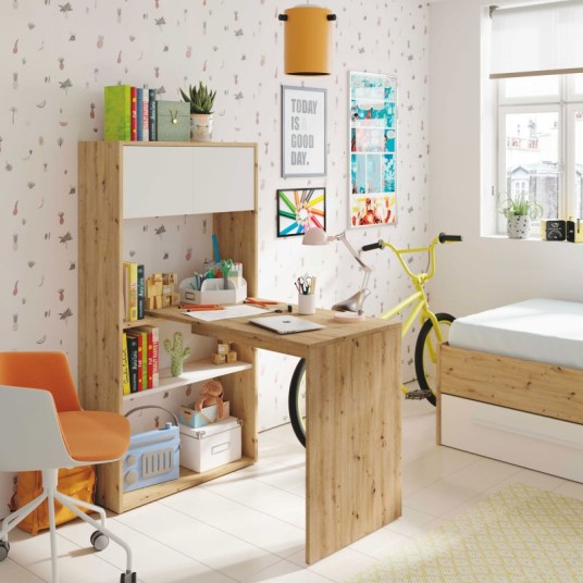 MESA ESCriTORIO CON ESTANTERIA DUO