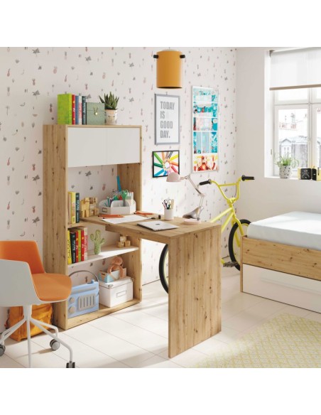 MESA ESCriTORIO CON ESTANTERIA DUO