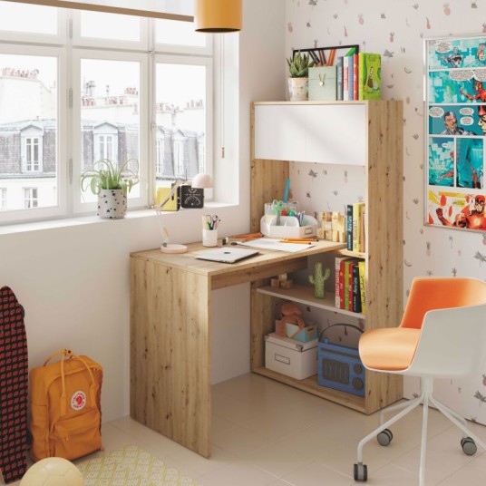 MESA ESCriTORIO CON ESTANTERIA DUO