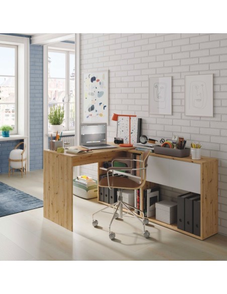 MESA ESCriTORIO CON ESTANTERIA DUO