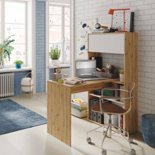 MESA ESCriTORIO CON ESTANTERIA DUO