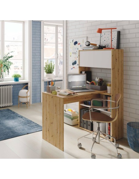 MESA ESCriTORIO CON ESTANTERIA DUO