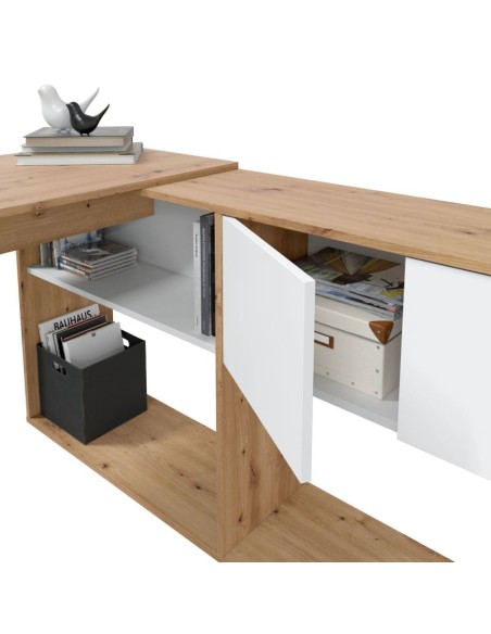 MESA ESCriTORIO CON ESTANTERIA DUO
