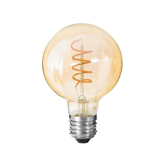 Bombilla LED E27 Globe vintage con filamento trenzado