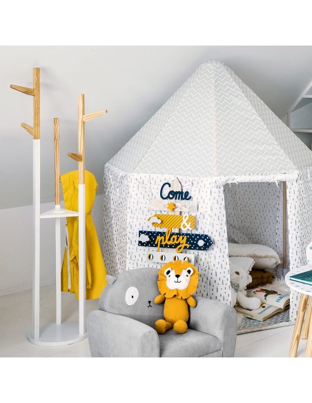 PERCHERO INFANTIL BLANCO DE MADERA