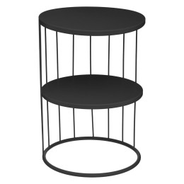 Mesa Auxiliar Kobu – Hierro Negro, Moderna y Sin Montaje