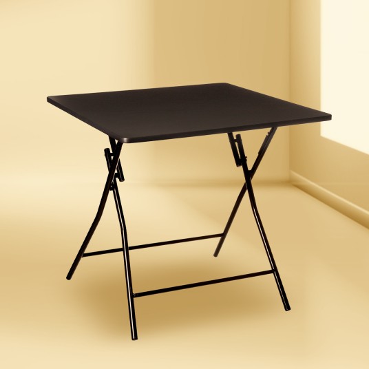 Mesa Plegable Negra de Metal y MDF