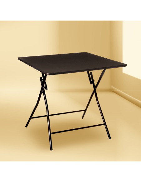 Mesa Plegable Negra de Metal y MDF