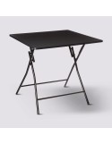 Mesa Plegable Negra de Metal y MDF