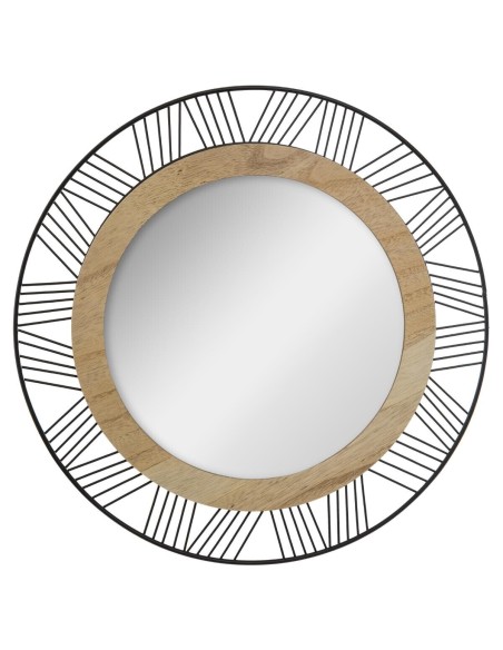 Espejo Joe diseño contemporáneo con estructura metálica y madera MDF
