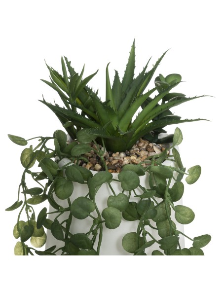 Plantas Artificiales en Maceta de Cemento
