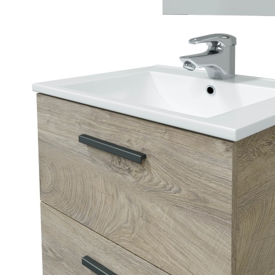 Mueble de baño colgante Aruba con 2...