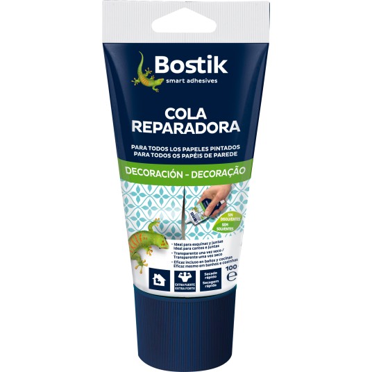 Cola reparadora Bostik extrafuerte 100 g para papeles pintados