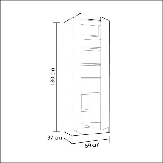 Armario Multiusos con 2 Puertas