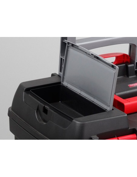 Caja portaherramientas Trail Box con ruedas y bandeja 47x29x63 cm