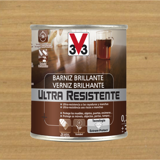 Barniz interior V33 para madera 750 ml
