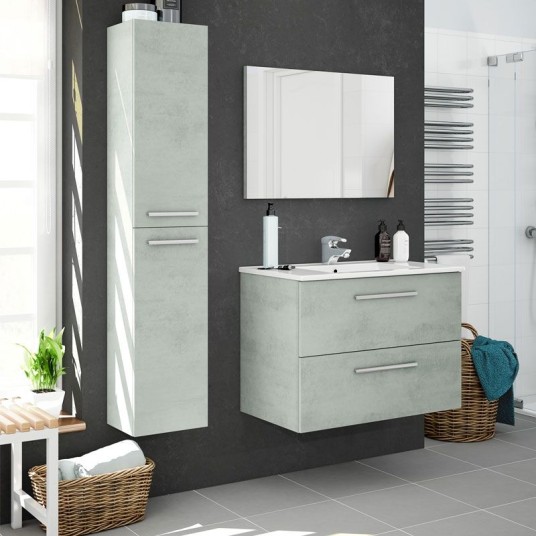 Mueble de baño suspendido Aruba cemento