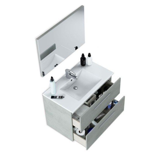 Mueble de baño suspendido Aruba cemento