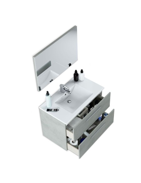 Mueble de baño suspendido Aruba cemento