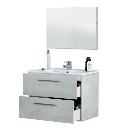 Mueble de baño suspendido Aruba cemento
