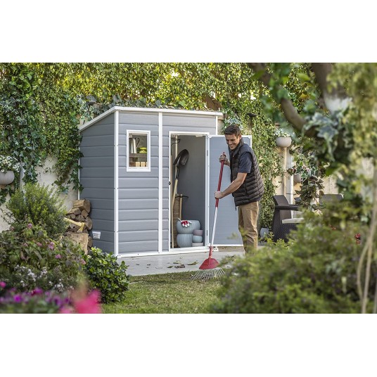 Caseta de Resina Pent gris 2,04 m²