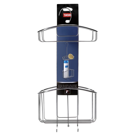 CESTA DE DUCHA CON COLGADOR