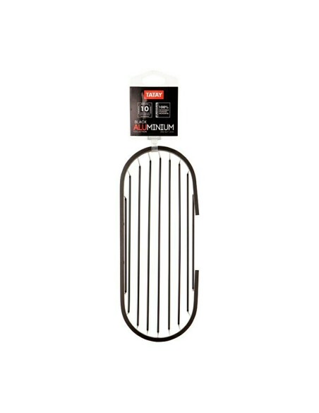Cestillo ovalado de baño de aluminio 30x11x11,3 cm