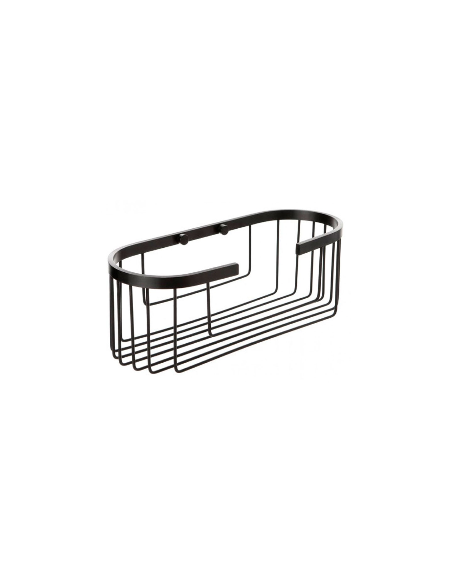 Cestillo ovalado de baño de aluminio 30x11x11,3 cm