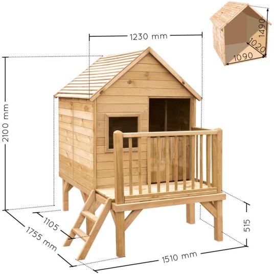 Casita Infantil Elevada Winny de...