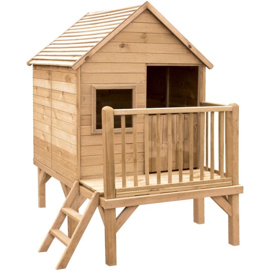 Casita Infantil Elevada Winny de Madera con Terraza