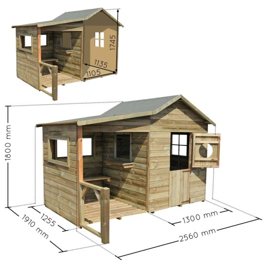 Casita Infantil de Madera Hacienda