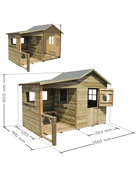 Casita Infantil de Madera Hacienda