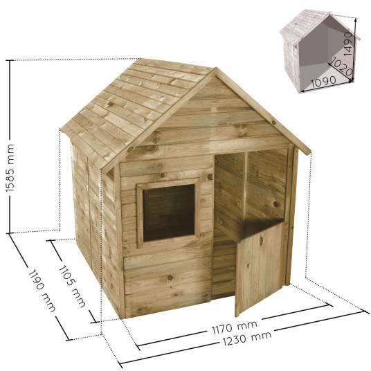 Casita Infantil de Madera Marina para...