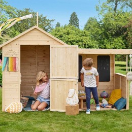 Casita de madera infantil Sarah con porche para jardín