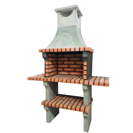 Barbacoa de obra L’Art con chimenea y encimera principal