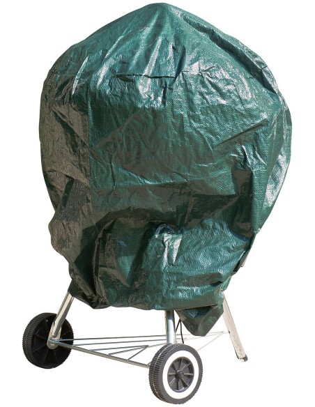 Funda impermeable verde para barbacoa metálica diámetro 73 cm
