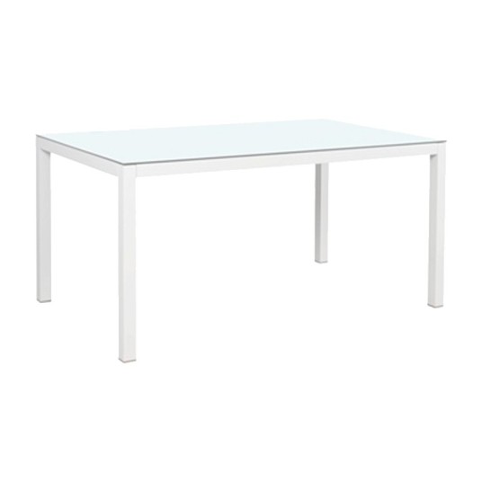 mesa de jardín Brasilia aluminio y cristal para 6 personas