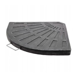 base parasol angular negra 13 kg terraza jardín