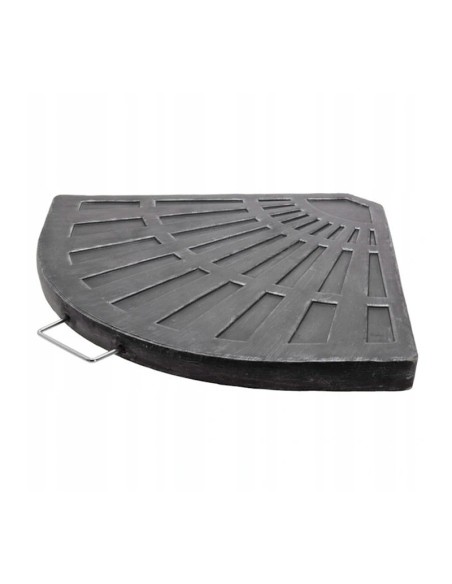 base parasol angular negra 13 kg terraza jardín
